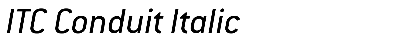 ITC Conduit Italic